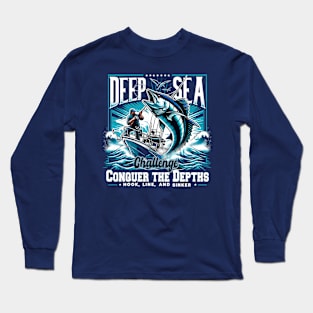 Conquer the Depths - Fishing Long Sleeve T-Shirt
